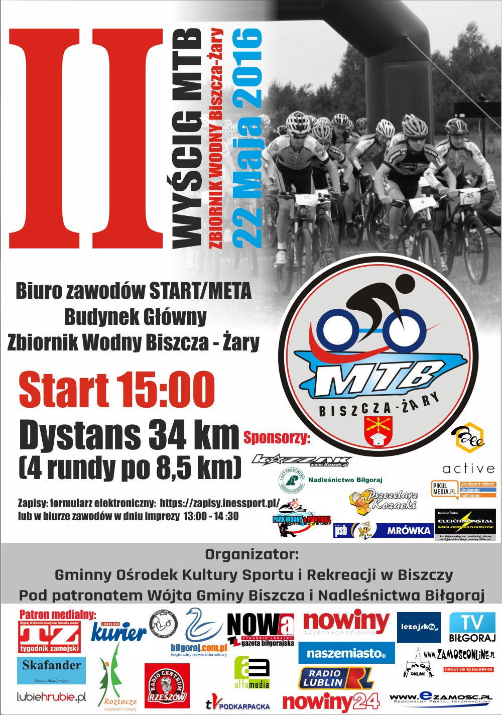 /plakat 2016 MTB_Kozzak_Bikes_MTB_Biszcza_Żary